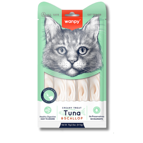 Wanpy Creamy Lickable Treats  ВАНПІ ГРЕБІНЕЦЬ  рідкісні ласощі для котів та щурів 2676022610 фото